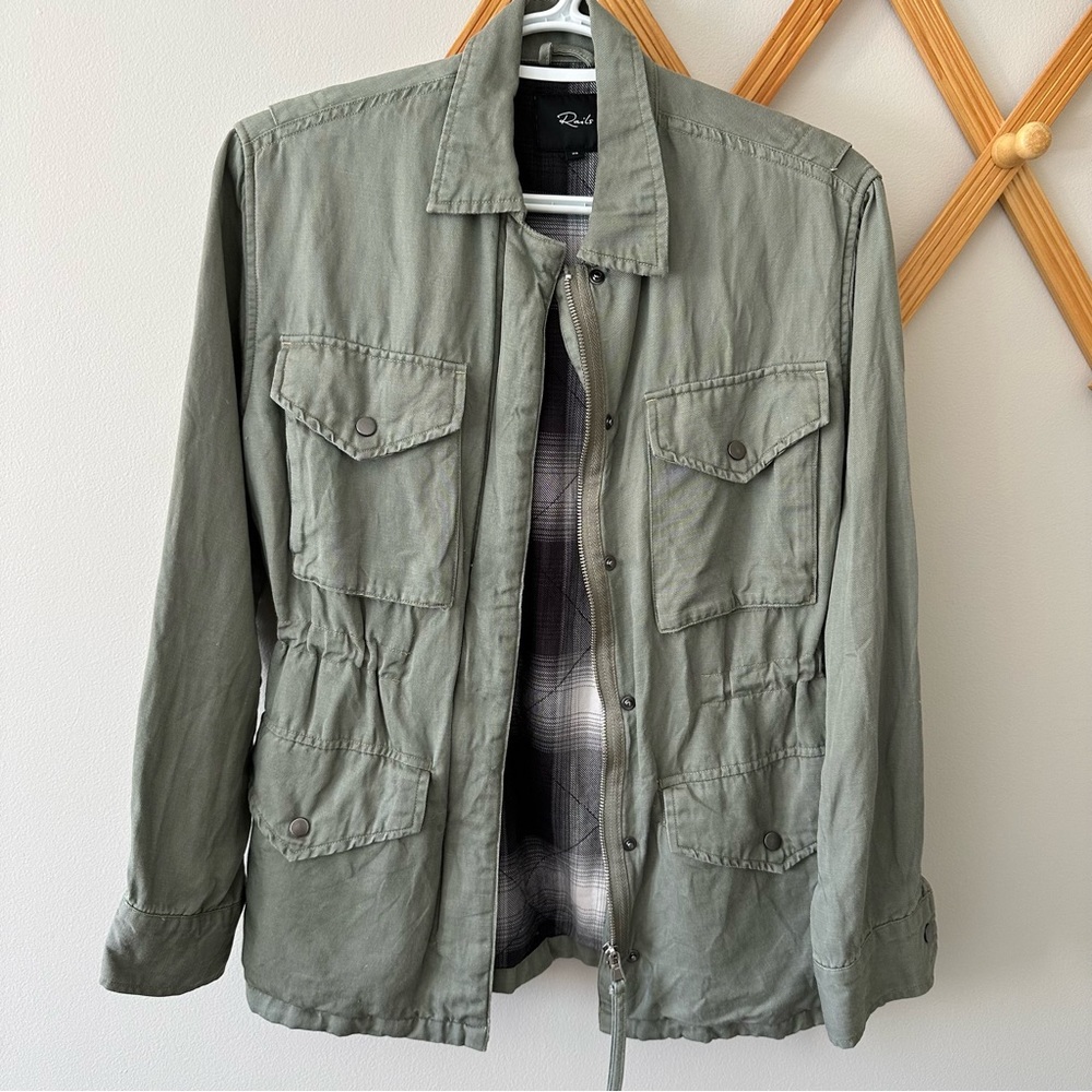 Rails sage green coat
